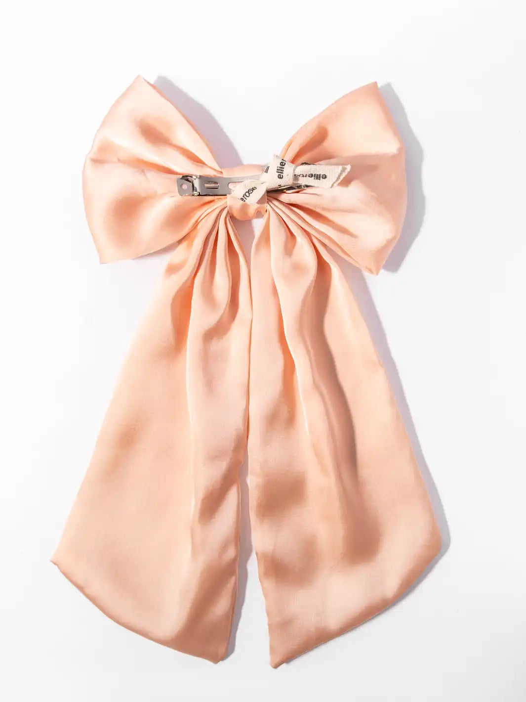 Peach Large Satin Bow