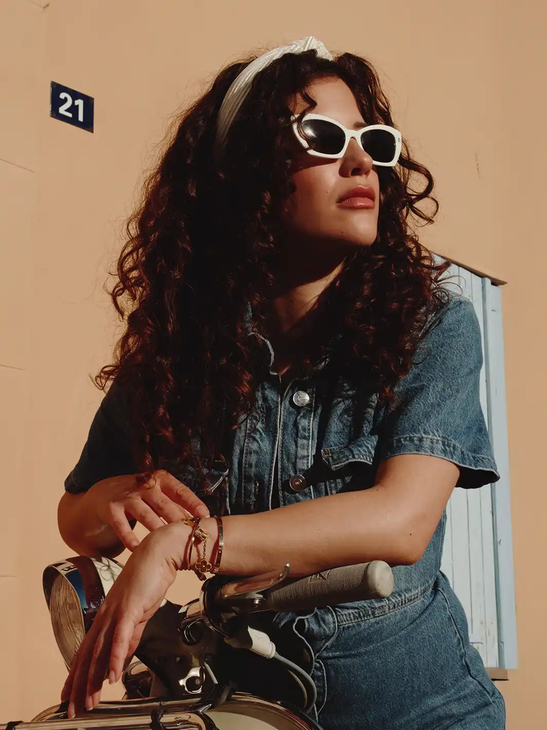 Pleated Twist Headband - Cream