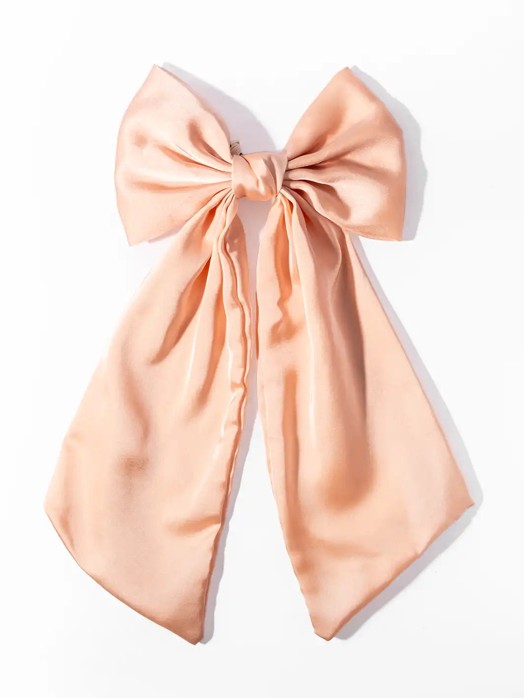 Peach Large Satin Bow